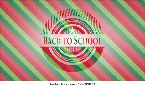 Back to School christmas emblem.