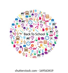 Back to School Circle .Children background