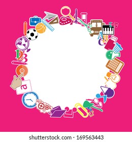 Back to School Circle .Children background