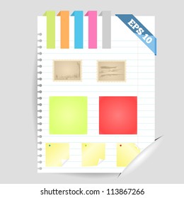 Back to School. Clean Vector Illuastration with Labels, Frames and Stikers.