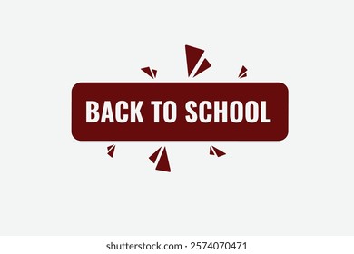 Back to school, clock, button, Application, Button, Background, vector, banner template, website, design,
