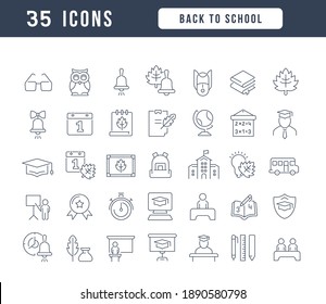 Back to School. Collection of perfectly thin icons for web design, app, and the most modern projects. The kit of signs for category Holidays.