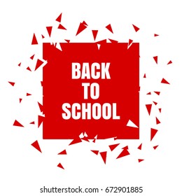 Back to school color banner. Isolated on white background. Vector illustration.