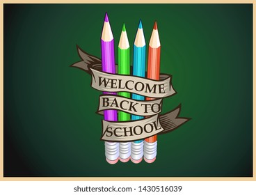 Back to school. Color pencils