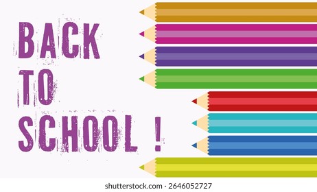Regreso a la escuela, lápices de color