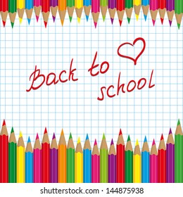 Back to school colored pencils