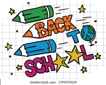 Back to school colored pencils