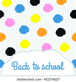 Back to school colorful background