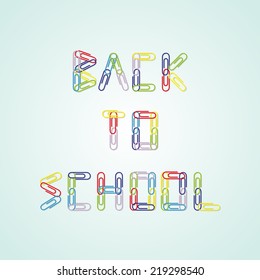 Back to school: colorful clips