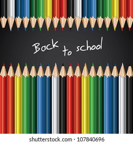 Back to school - Colorful crayons background