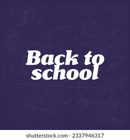 Back to School colorful flat design dark blue and white