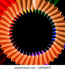 Back to school, colorful pencil, background, vector