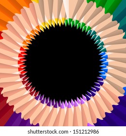 Back to school, colorful pencil, background, vector 