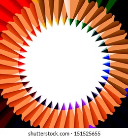 Back to school, colorful pencil, background, vector