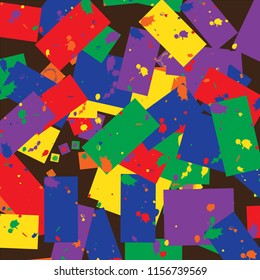 Back to School Colorful Vector Banner.  Artistic Vector Illustraton. Palettes with vivid paint divorces. Cool school Theme 