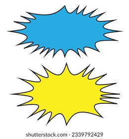 Back to School in comic speech bubbles, pop art style. Education concept. Comic dialog cloud, space cartoon. Set memphis school comic bubble halftone dot. Creative idea conversation explosion balloon
