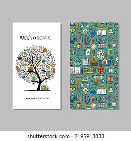 Back to school, concept art for your business. Creative ideas for cards, banner, web, promotional materials. Corporate identity template. Vector illustration