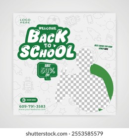 Back to school concept banner 
