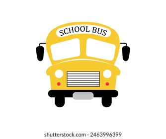 Back to school concept. School buss yellow colour.