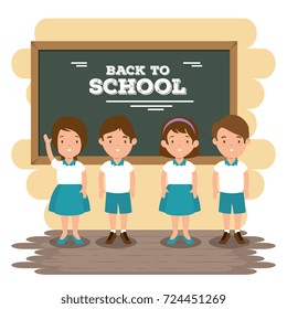 back to school concept classroom cartoon 
