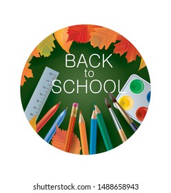 Back to school concept design. Editable vector design