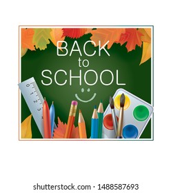 Back to school concept design. Vector illustration