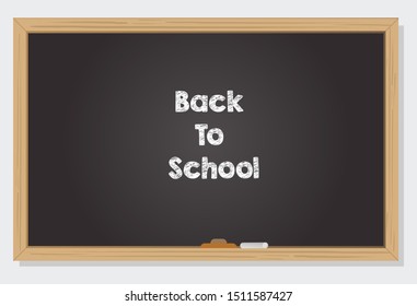 Back to school concept drawn on chalkboard