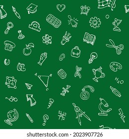 Back to school concept. Education doodle icons.