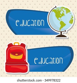 back to school concept with education icons  design, vector illustration 10 eps graphic.