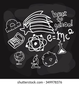 back to school concept with education icons  design, vector illustration 10 eps graphic.