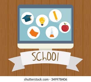 back to school concept with education icons  design, vector illustration 10 eps graphic.