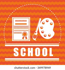 back to school concept with education icons  design, vector illustration 10 eps graphic.