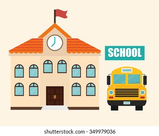 back to school concept with education icons  design, vector illustration 10 eps graphic.