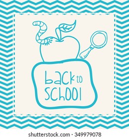 back to school concept with education icons  design, vector illustration 10 eps graphic.