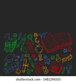 Back to school concept. Education, learning, open book, knowledge. Modern education template design.