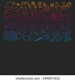 Back to school concept. Education, learning, open book, knowledge. Modern education template design.