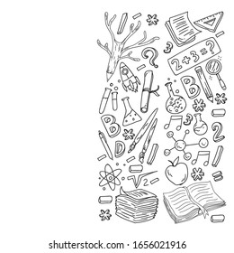 Back to school concept. Education, learning, open book, knowledge. Modern education template design.