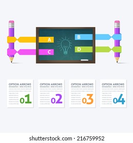 Back to School Concept Flat Infographics Vector Design 