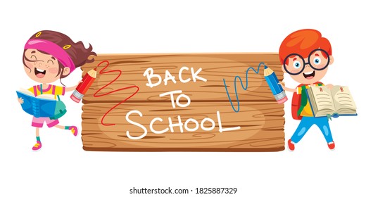Volver A La Escuela Con Niños Divertidos