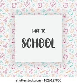 Back to School concept with funny doodles. Vector
