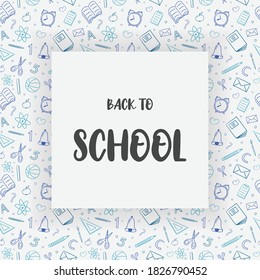 Back to School concept with funny doodles. Vector