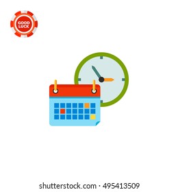 Back to School Concept Icon with Calendar