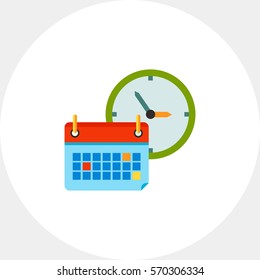 Back to School Concept Icon with Calendar