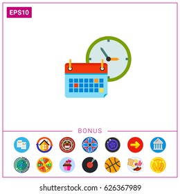 Back to School Concept Icon with Calendar