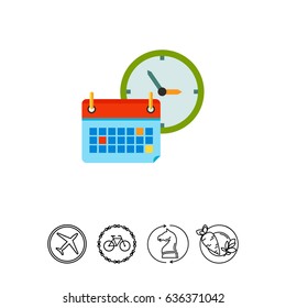 Back to School Concept Icon with Calendar