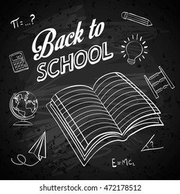 Back to school concept with icon design, vector illustration 10 eps graphic.