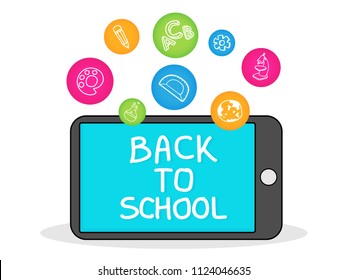 Back to school concept with icon education