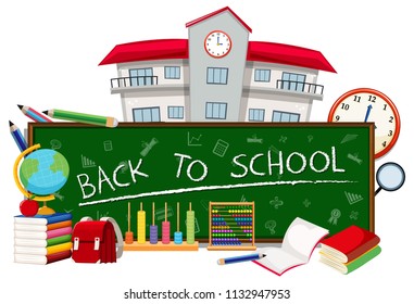 Back to school concept illustration