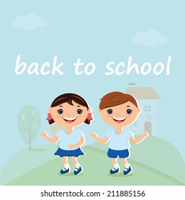 Back to school concept illustration background