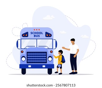 Back To School concept illustration. Suitable for landing page, ui, web, App intro card, editorial, flyer, and banner.